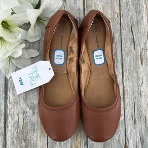 Women's Scrunch Ballet Flats Shoes Size 12W